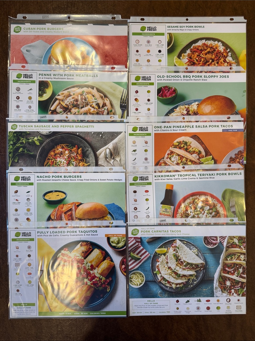 HelloFresh Chicken, Pork & Beef Recipe Collection - 30 Cards - Picture 4 of 5